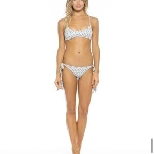 Tori Praver Sea foam Chevron print Bikini Set Size Small